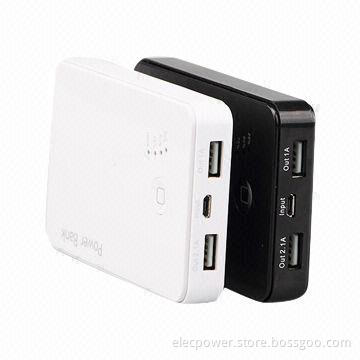 5,000mAh Mobile Power Bank with 1 and 2A Output for Mobile Phones, GPS, Cameras, iPhone, MP4, MID